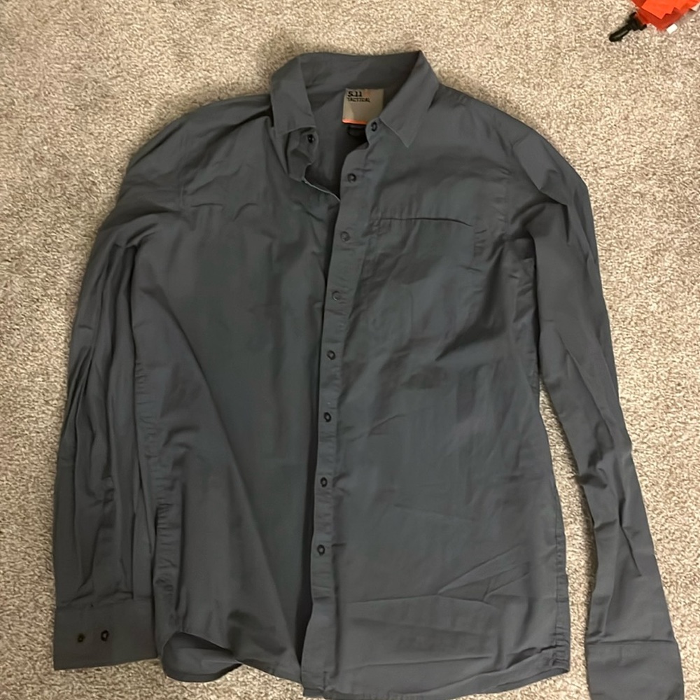 Grey 5.11 Long sleeve button down